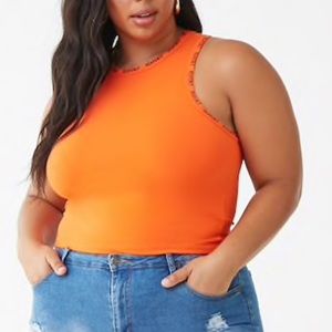 Orange graphic Tank Top
